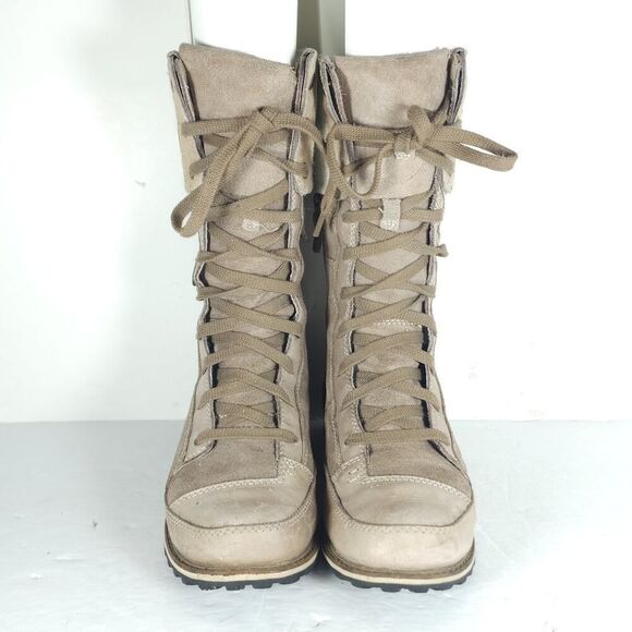 The North Face Women's Snowtropolis US6,5 Brown Suede Insulated Lace Up Boots - Picture 3 of 16